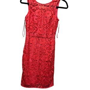 J .Crew  Coral tone Floral  Lace Dress Dress Sleeveless (OO)